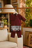 Pahlawan Smart Fit Babies Baju Melayu Teluk Belanga - Dark Burgundy