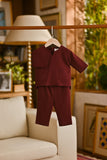 Pahlawan Smart Fit Babies Baju Melayu Teluk Belanga - Dark Burgundy