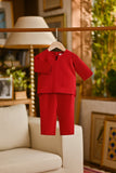 Pahlawan Smart Fit Babies Baju Melayu Teluk Belanga - Red Bud