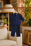 Pahlawan Smart Fit Babies Baju Melayu Teluk Belanga - Navy