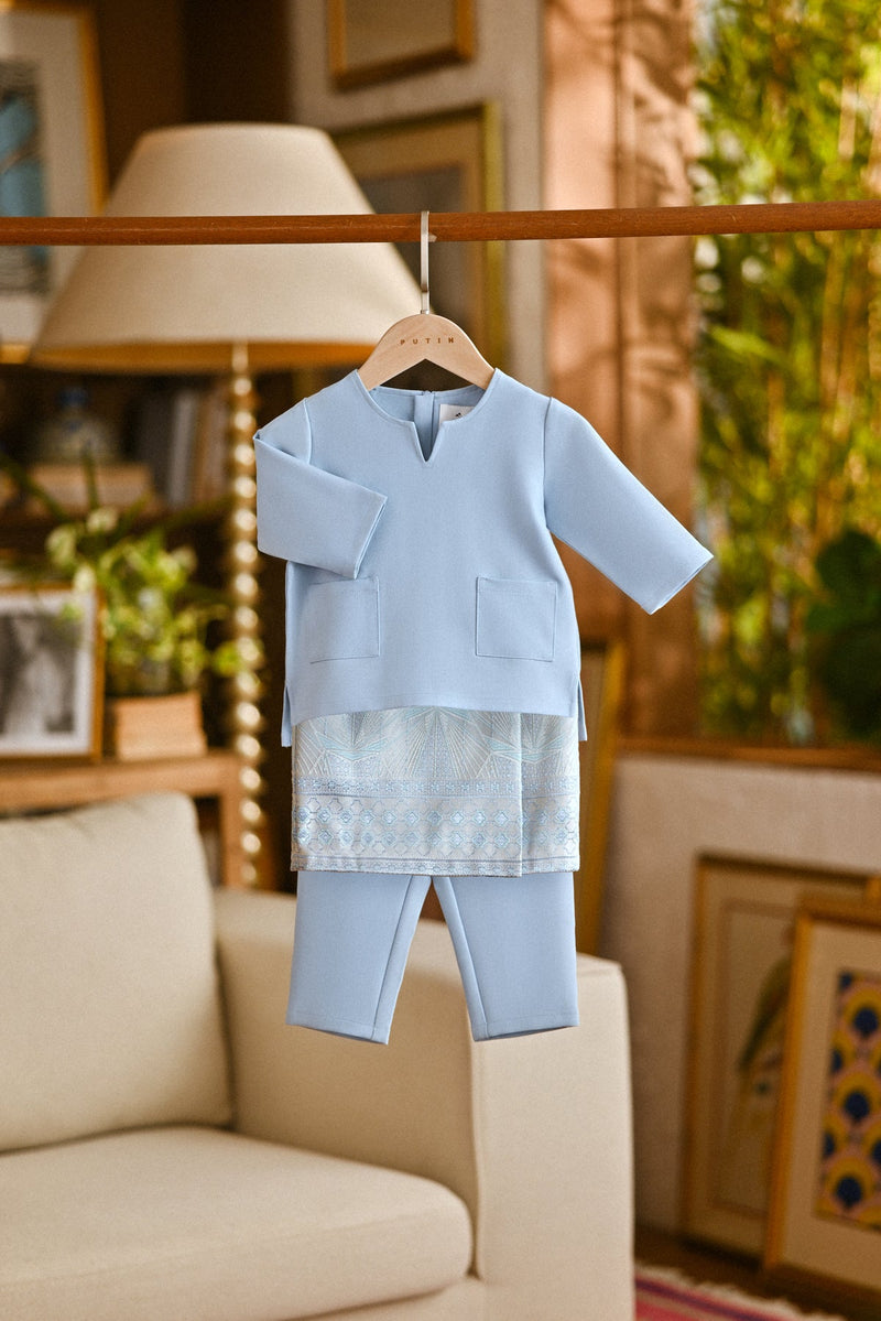 Pahlawan Smart Fit Babies Baju Melayu Teluk Belanga - Ice Blue