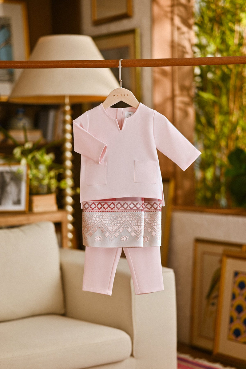 Pahlawan Smart Fit Babies Baju Melayu Teluk Belanga - Baby Pink
