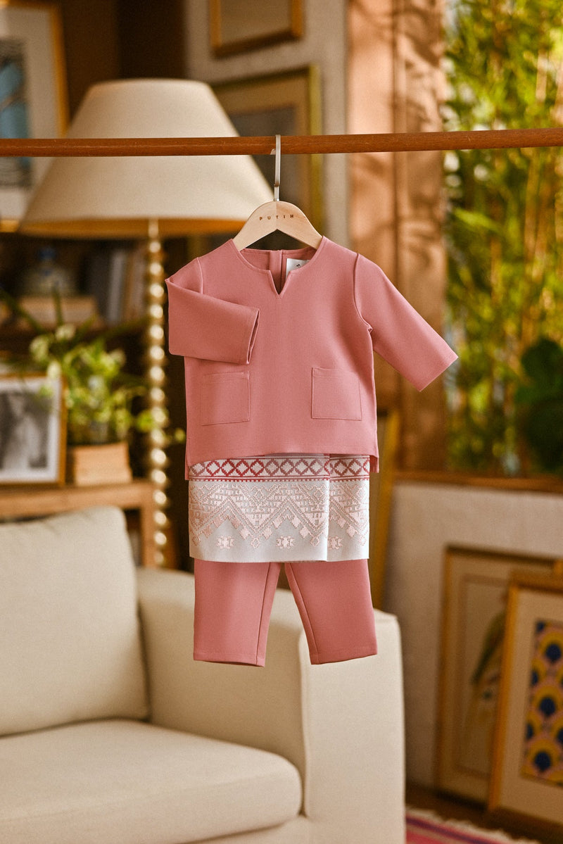 Pahlawan Smart Fit Babies Baju Melayu Teluk Belanga - Dusty Rose