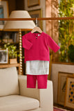 Pahlawan Smart Fit Babies Baju Melayu Teluk Belanga - Fuchsia