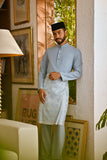 Pahlawan Bespoke Fit Baju Melayu Cekak Musang - Fog Blue
