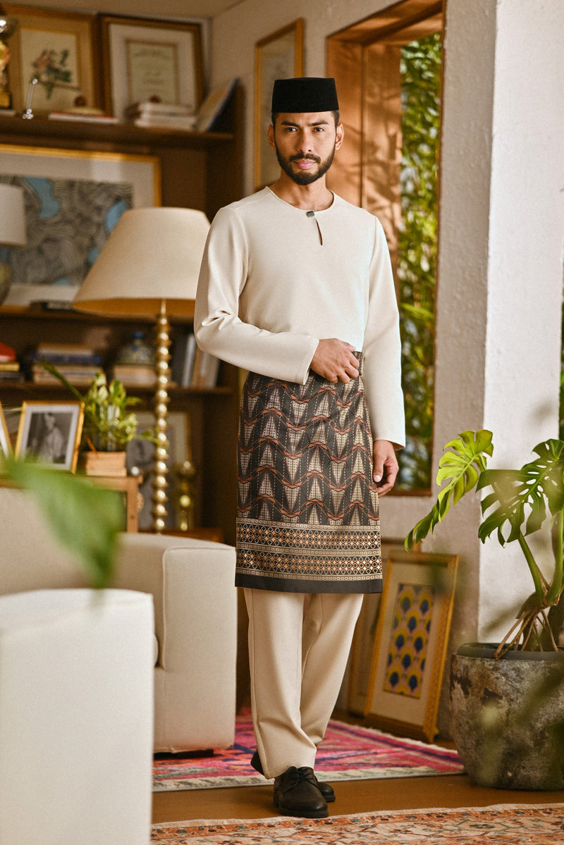 Pahlawan Smart Fit Baju Melayu Teluk Belanga - Nude