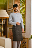 Pahlawan Smart Fit Baju Melayu Teluk Belanga - Gray