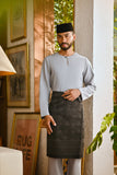 Pahlawan Smart Fit Baju Melayu Teluk Belanga - Gray
