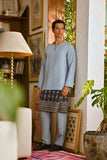 Pahlawan Smart Fit Baju Melayu Teluk Belanga - Fog Blue