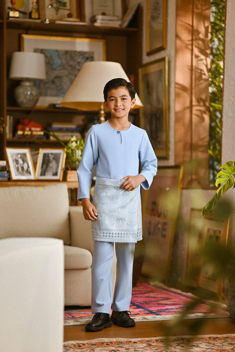 Pahlawan Smart Fit Kids Baju Melayu Teluk Belanga - Powder Blue