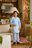 Pahlawan Smart Fit Kids Baju Melayu Teluk Belanga - Powder Blue