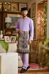 Pahlawan Smart Fit Baju Melayu Teluk Belanga - Pastel Lilac