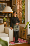 Pahlawan Bespoke Fit Kids Baju Melayu Cekak Musang - Black