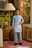 Pahlawan Bespoke Fit Kids Baju Melayu Cekak Musang - Fog Blue