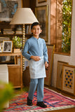 Pahlawan Bespoke Fit Kids Baju Melayu Cekak Musang - Artic Blue