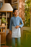 Pahlawan Bespoke Fit Kids Baju Melayu Cekak Musang - Artic Blue
