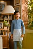 Pahlawan Bespoke Fit Kids Baju Melayu Cekak Musang - Artic Blue