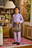 Pahlawan Bespoke Fit Kids Baju Melayu Cekak Musang - Pastel Lilac