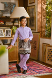 Pahlawan Bespoke Fit Kids Baju Melayu Cekak Musang - Pastel Lilac