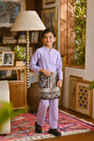 Pahlawan Bespoke Fit Kids Baju Melayu Cekak Musang - Pastel Lilac