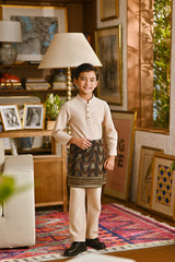 Pahlawan Bespoke Fit Kids Baju Melayu Cekak Musang - Shifting Sand