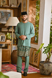Pahlawan Smart Fit Baju Melayu Teluk Belanga - Sage Green