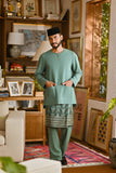 Pahlawan Smart Fit Baju Melayu Teluk Belanga - Sage Green