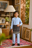 Pahlawan Bespoke Fit Kids Baju Melayu Cekak Musang - Powder Blue