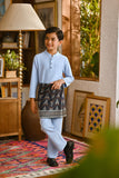 Pahlawan Bespoke Fit Kids Baju Melayu Cekak Musang - Powder Blue