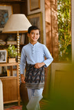 Pahlawan Bespoke Fit Kids Baju Melayu Cekak Musang - Powder Blue