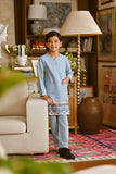 Pahlawan Smart Fit Kids Baju Melayu Teluk Belanga - Fog Blue
