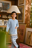 Pahlawan Smart Fit Kids Baju Melayu Teluk Belanga - Fog Blue