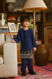 Pahlawan Smart Fit Kids Baju Melayu Teluk Belanga - Navy