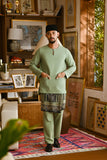 Pahlawan Smart Fit Baju Melayu Teluk Belanga - Pistachio