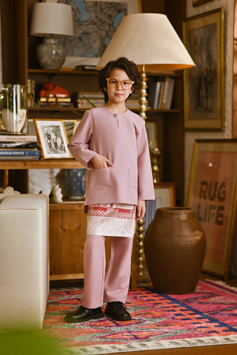 Pahlawan Smart Fit Kids Baju Melayu Teluk Belanga - Fragrant Lilac