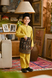 Pahlawan Bespoke Fit Kids Baju Melayu Cekak Musang - Misted Yellow