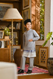 Pahlawan Bespoke Fit Kids Baju Melayu Cekak Musang - Gray