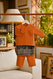 Pahlawan Bespoke Fit Babies Baju Melayu Cekak Musang - Burnt Orange