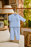 Pahlawan Bespoke Fit Babies Baju Melayu Cekak Musang - Powder Blue