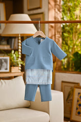 Pahlawan Smart Fit Babies Baju Melayu Teluk Belanga - Artic Blue