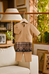 Pahlawan Smart Fit Babies Baju Melayu Teluk Belanga - Latte