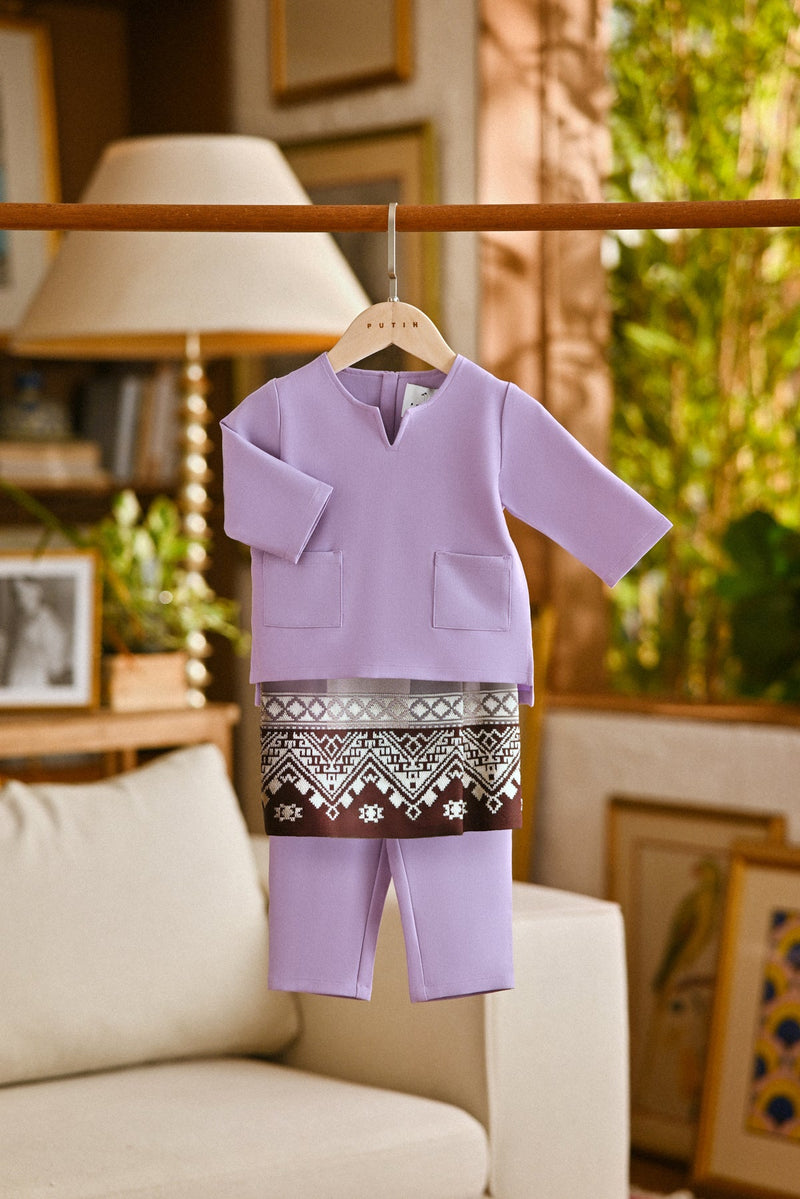 Pahlawan Smart Fit Babies Baju Melayu Teluk Belanga - Pastel Lilac