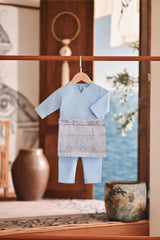 Baju Melayu Babies Teluk Belanga Modern Smart Fit - Baby Blue