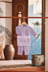 Baju Melayu Babies Luxury Bespoke Fit - Orchid Bloom