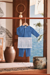 Baju Melayu Babies Luxury Bespoke Fit - River Blue