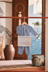 Baju Melayu Babies Luxury Bespoke Fit - Tempest Blue