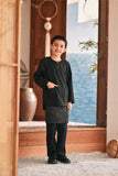 Baju Melayu Kids Teluk Belanga Modern Smart Fit - Silky Black