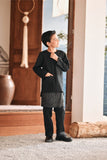 Baju Melayu Kids Teluk Belanga Modern Smart Fit - Silky Black