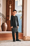 Baju Melayu Kids Teluk Belanga Modern Smart Fit - Silky Black