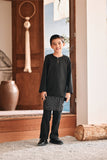 Baju Melayu Kids Teluk Belanga Modern Smart Fit - Silky Black